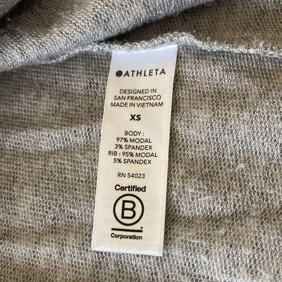 Comfy ATHLETA Open Front Modal Cardigan Sweater Wrap Soft Heather Gray XS - Picture 6 of 8
